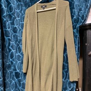 MOSSIMO Long Army Green Cardigan